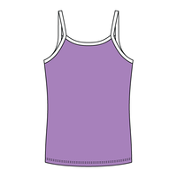Rib Full-Length Tank with Contrast Spaghetti Straps - The Collegiate Lineup