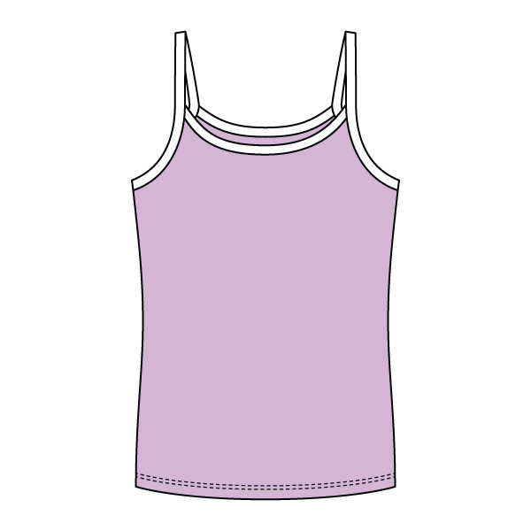 Rib Full-Length Tank with Contrast Spaghetti Straps - The Collegiate Lineup
