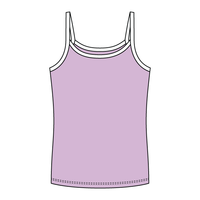 Rib Full-Length Tank with Contrast Spaghetti Straps - The Collegiate Lineup