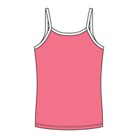 Rib Full-Length Tank with Contrast Spaghetti Straps - The Collegiate Lineup