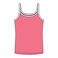 Rib Full-Length Tank with Contrast Spaghetti Straps - The Collegiate Lineup