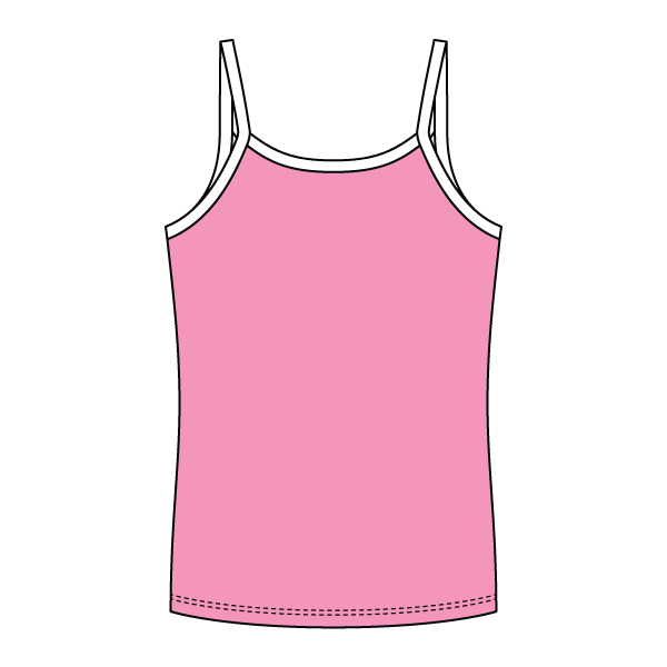 Rib Full-Length Tank with Contrast Spaghetti Straps - The Collegiate Lineup