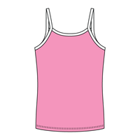 Rib Full-Length Tank with Contrast Spaghetti Straps - The Collegiate Lineup