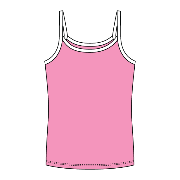 Rib Full-Length Tank with Contrast Spaghetti Straps - The Collegiate Lineup