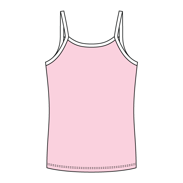 Rib Full-Length Tank with Contrast Spaghetti Straps - The Collegiate Lineup
