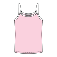 Rib Full-Length Tank with Contrast Spaghetti Straps - The Collegiate Lineup