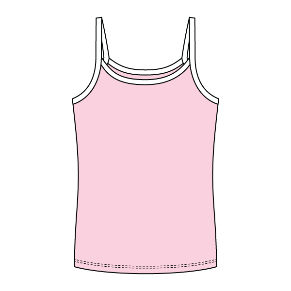 Rib Full-Length Tank with Contrast Spaghetti Straps - The Collegiate Lineup