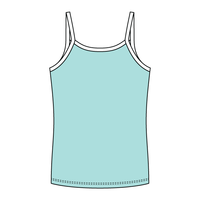 Rib Full-Length Tank with Contrast Spaghetti Straps - The Collegiate Lineup