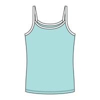Rib Full-Length Tank with Contrast Spaghetti Straps - The Collegiate Lineup