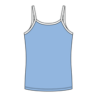 Rib Full-Length Tank with Contrast Spaghetti Straps - The Collegiate Lineup