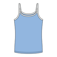 Rib Full-Length Tank with Contrast Spaghetti Straps - The Collegiate Lineup