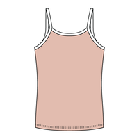 Rib Full-Length Tank with Contrast Spaghetti Straps - The Collegiate Lineup