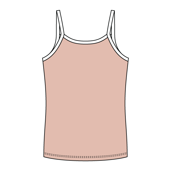 Rib Full-Length Tank with Contrast Spaghetti Straps - The Collegiate Lineup