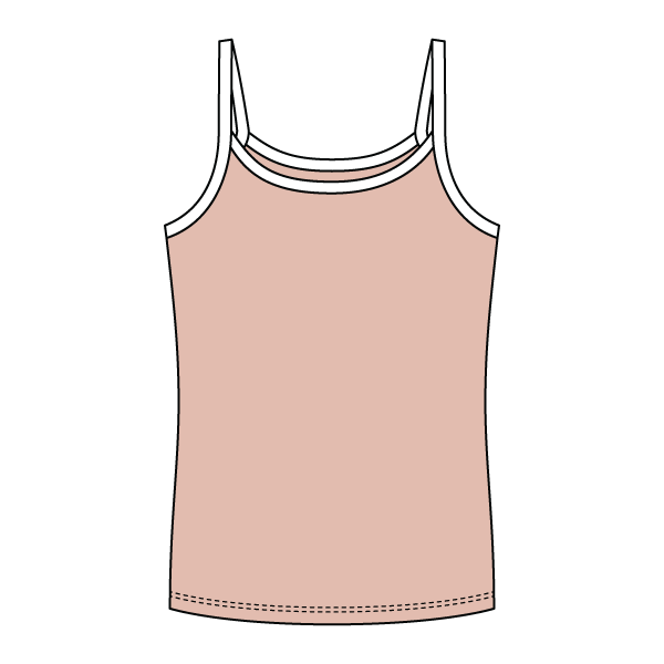 Rib Full-Length Tank with Contrast Spaghetti Straps - The Collegiate Lineup