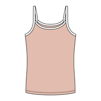 Rib Full-Length Tank with Contrast Spaghetti Straps - The Collegiate Lineup