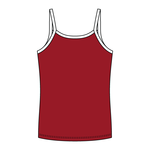 Rib Full-Length Tank with Contrast Spaghetti Straps - The Collegiate Lineup