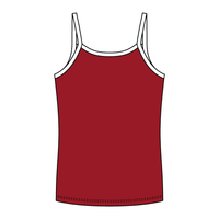 Rib Full-Length Tank with Contrast Spaghetti Straps - The Collegiate Lineup