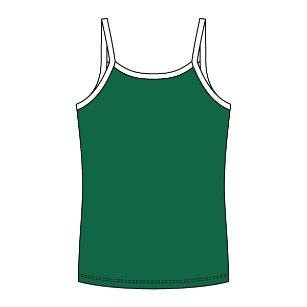 Rib Full-Length Tank with Contrast Spaghetti Straps - The Collegiate Lineup