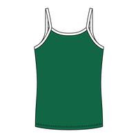 Rib Full-Length Tank with Contrast Spaghetti Straps - The Collegiate Lineup