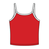 Rib Tank with Contrast Spaghetti Strap - The Collegiate Lineup