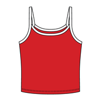 Rib Tank with Contrast Spaghetti Strap - The Collegiate Lineup