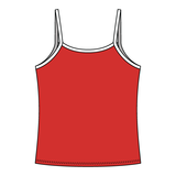 Rib Tank with Contrast Spaghetti Strap