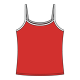 Rib Tank with Contrast Spaghetti Strap