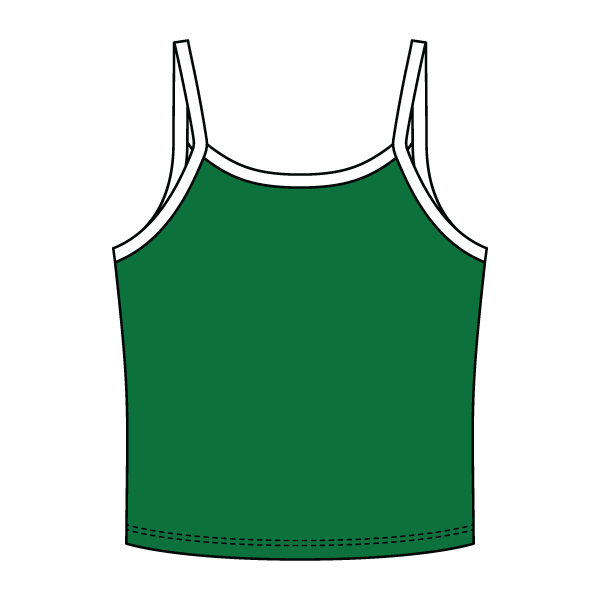 Rib Tank with Contrast Spaghetti Strap - The Collegiate Lineup