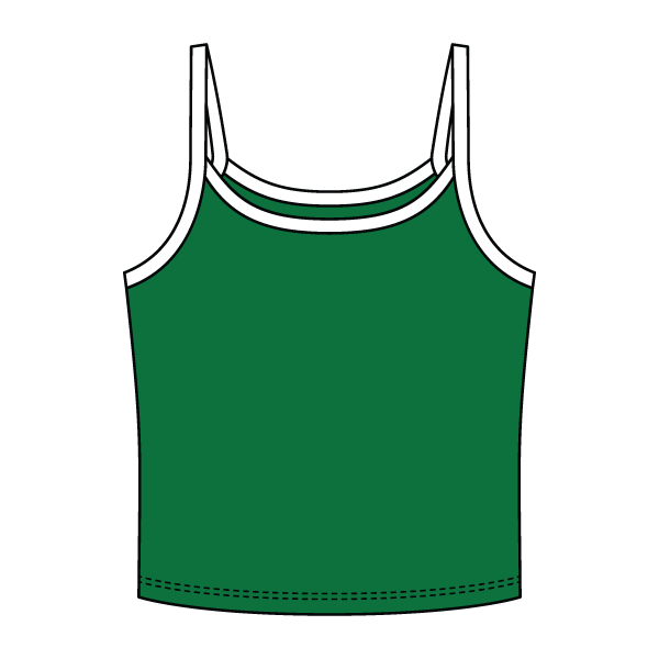 Rib Tank with Contrast Spaghetti Strap - The Collegiate Lineup