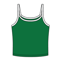 Rib Tank with Contrast Spaghetti Strap - The Collegiate Lineup