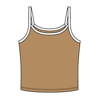 Rib Tank with Contrast Spaghetti Strap - The Collegiate Lineup