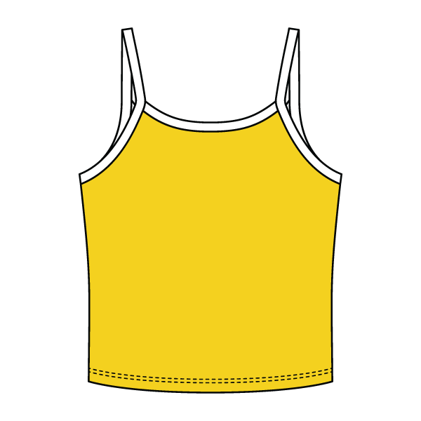 Rib Tank with Contrast Spaghetti Strap - The Collegiate Lineup