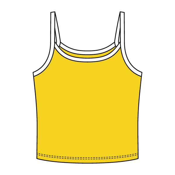 Rib Tank with Contrast Spaghetti Strap - The Collegiate Lineup