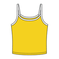 Rib Tank with Contrast Spaghetti Strap - The Collegiate Lineup