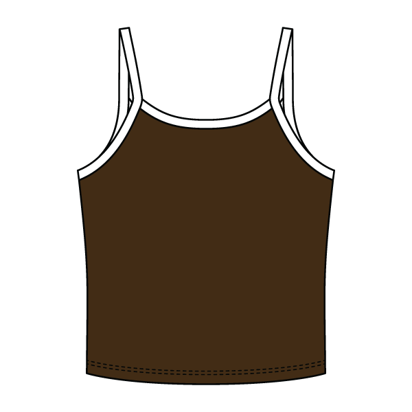 Rib Tank with Contrast Spaghetti Strap - The Collegiate Lineup