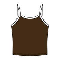 Rib Tank with Contrast Spaghetti Strap - The Collegiate Lineup