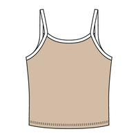 Rib Tank with Contrast Spaghetti Strap - The Collegiate Lineup