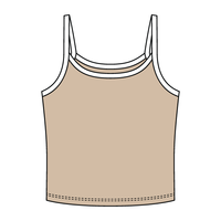 Rib Tank with Contrast Spaghetti Strap - The Collegiate Lineup