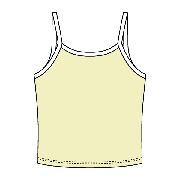 Rib Tank with Contrast Spaghetti Strap - The Collegiate Lineup