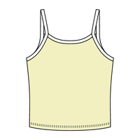 Rib Tank with Contrast Spaghetti Strap - The Collegiate Lineup