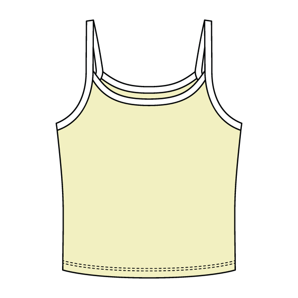 Rib Tank with Contrast Spaghetti Strap - The Collegiate Lineup