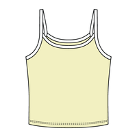 Rib Tank with Contrast Spaghetti Strap - The Collegiate Lineup