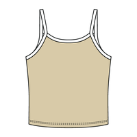 Rib Tank with Contrast Spaghetti Strap - The Collegiate Lineup