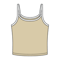 Rib Tank with Contrast Spaghetti Strap - The Collegiate Lineup
