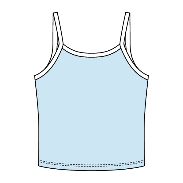 Rib Tank with Contrast Spaghetti Strap - The Collegiate Lineup