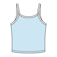 Rib Tank with Contrast Spaghetti Strap - The Collegiate Lineup