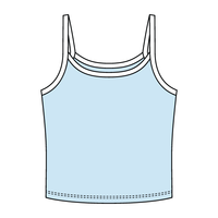 Rib Tank with Contrast Spaghetti Strap - The Collegiate Lineup