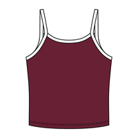 Rib Tank with Contrast Spaghetti Strap - The Collegiate Lineup