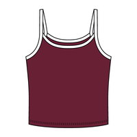 Rib Tank with Contrast Spaghetti Strap - The Collegiate Lineup