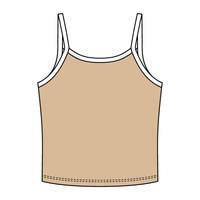 Rib Tank with Contrast Spaghetti Strap - The Collegiate Lineup
